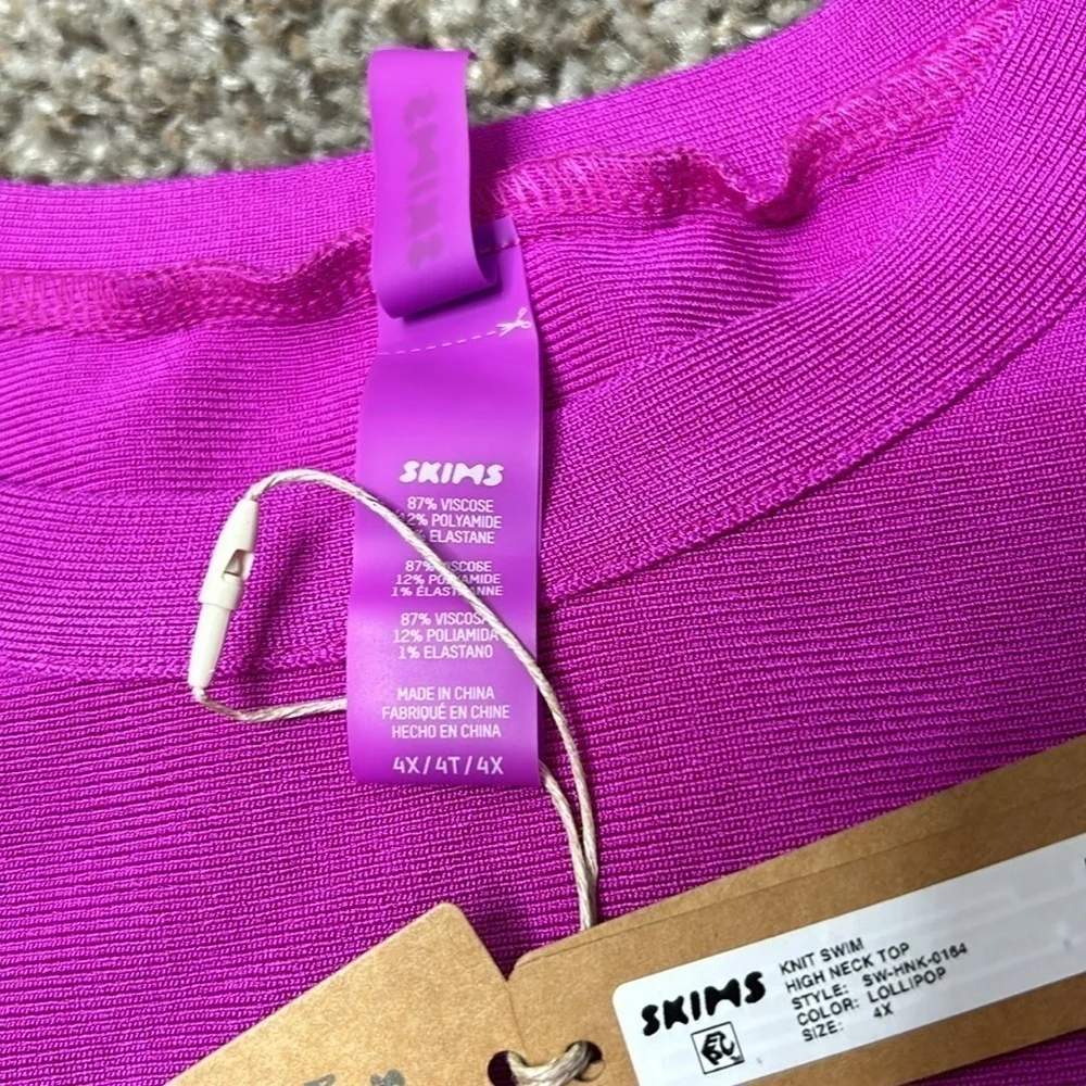 NWT Skims Knit Swim High Neck Top